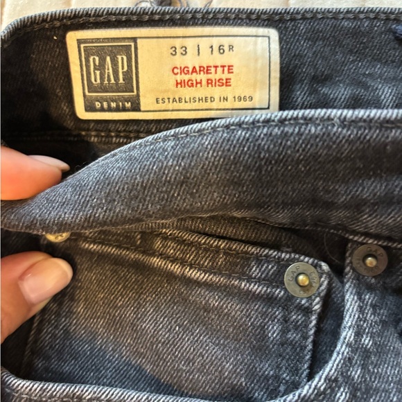 GAP Denim - GAP Denim High Rise Cigarette Jeans - Dark Gray